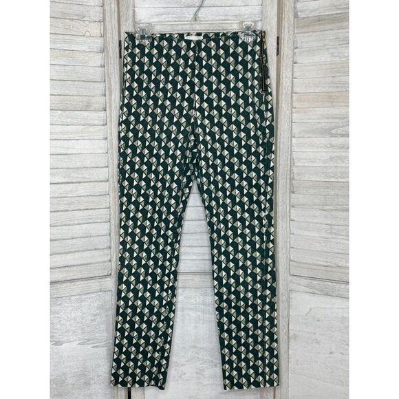 H&M Green Geometric Print Pants Size 8 - Picture 1 of 5